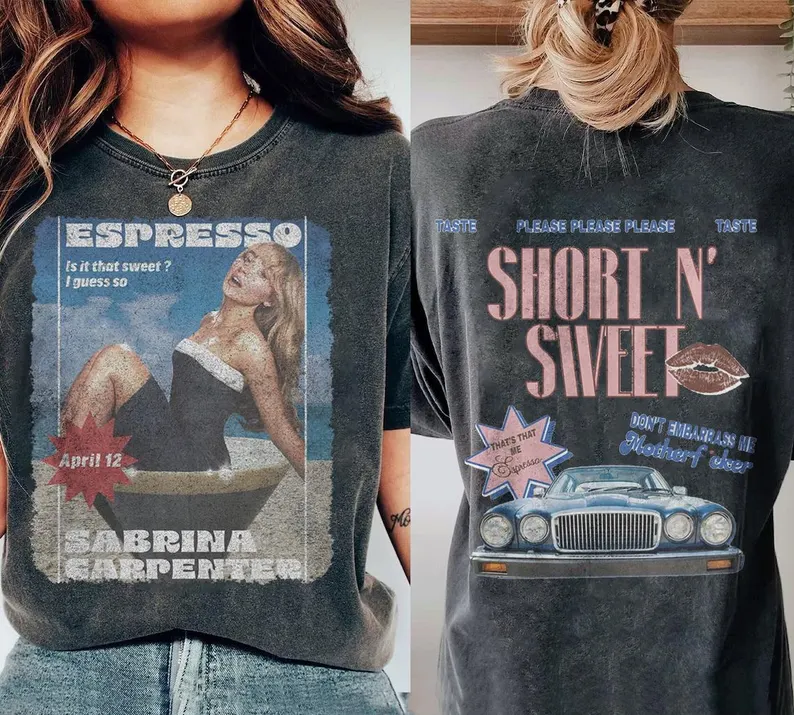 Sabrina Carpenter Shirt, Sabrina Carpenter Short n Sweet Tour 2025 Shirt, Sabrina Carpenter Retro Shirt, Sabrina Carpenter Concert Shirt